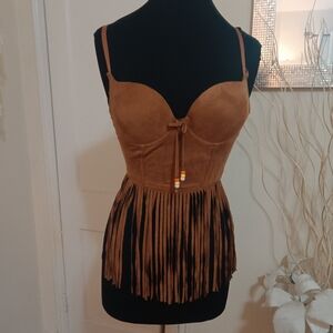 Cropped Fringe Top